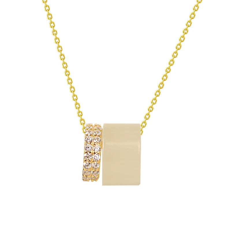 S925 Sterling Zilver Hetian Jade Ketting 18K Verguld, Tijdloze Schoonheid, Perfect Cadeau, Elegantie en Stijl, Sieraden voor Vrouwen