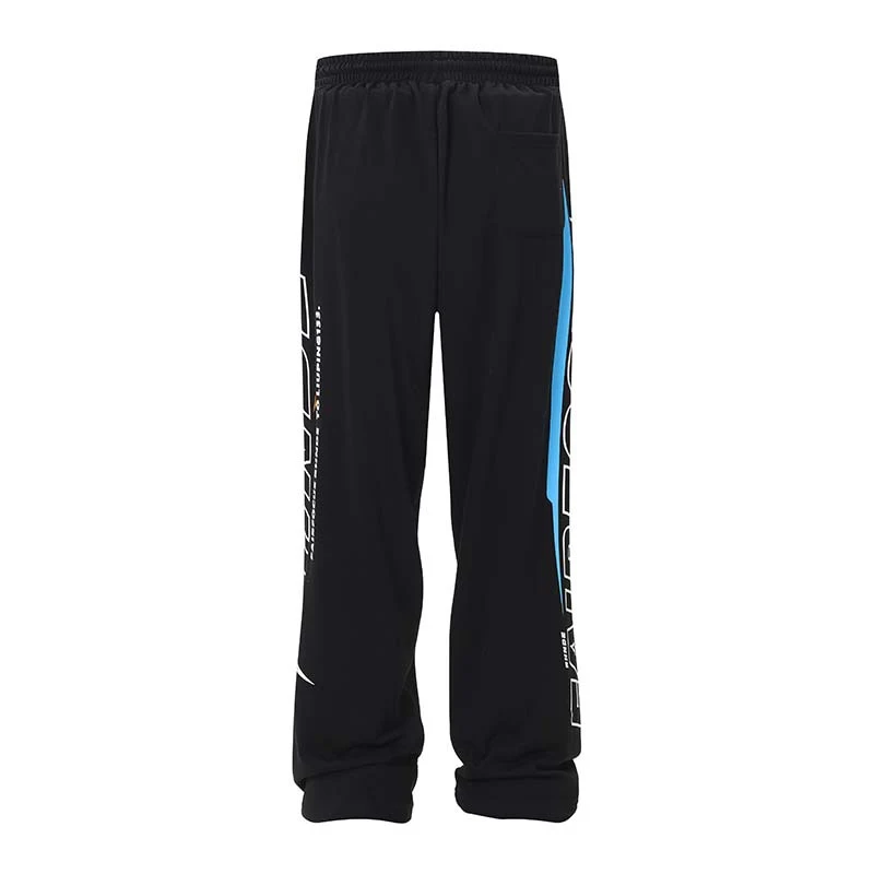 Pantalones deportivos retro para ciclistas, estilo racing con letras. Cómodos para hombres y mujeres. Disfruta del diseño único y la comodidad.