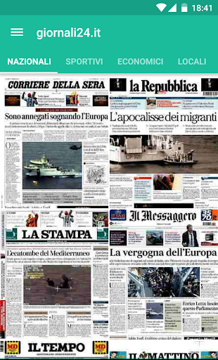 Italian Newspaper Front Pages