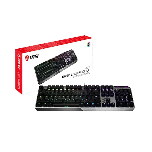 Bàn phím cơ gaming MSI Vigor GK50 Low Profile (Đen)