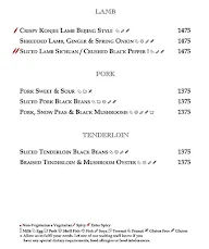 Le Belvedere - Le Meridien menu 1