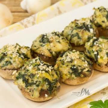 Spinach Artichoke Stuffed Mushrooms recipe