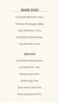 Roattu Kadai Bai Biriyani menu 1