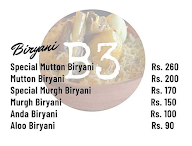 B3 Big Bengal Biryani menu 1