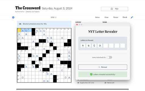 NYT Crossword Magic Revealer