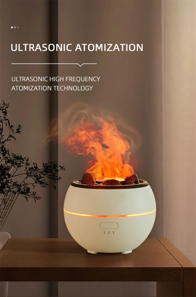 Title 4, Vlam Aroma Diffuser voor Thuis Bureau Luchtbevo...
