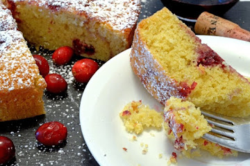 Cranberry Swirl Semolina Cake Recipe by Platter Talk