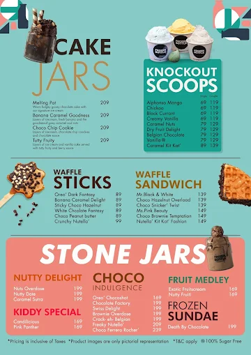 Frozen Bottle - Milkshakes, Desserts And Ice Cream menu 