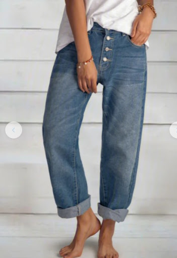 Title 4, New Fashion Casual Jeans Beaded Straight Pants ...