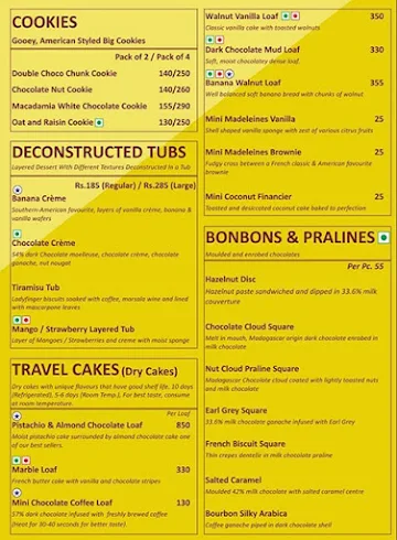 The Cake Company menu 