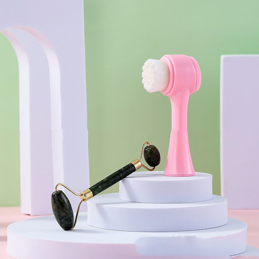 Title 4, Cleansing Brush Jade Roller Push Face Beauty De...