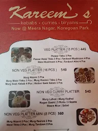 Kareem's menu 1