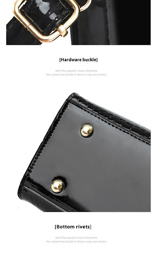 Title 12, Womens Fashion Patent Leather Shoulder Bag, st...
