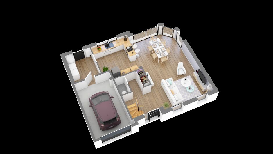 Vente maison neuve 4 pièces 91.18 m² à Gavrelle (62580), 245 280 €