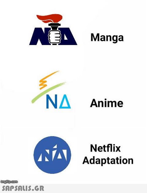 NA Manga ΝΔ Anime Netflix Adaptation imgfip.com