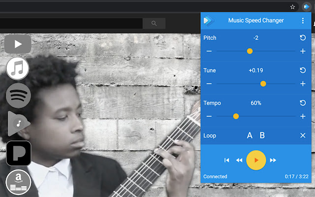 Music Speed Changer chrome extension