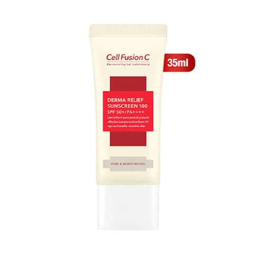 Kem chống nắng Cell fusion C an toàn cho mọi loại da Derma Relief Sunscreen 100 SPF50+/PA++++35ml