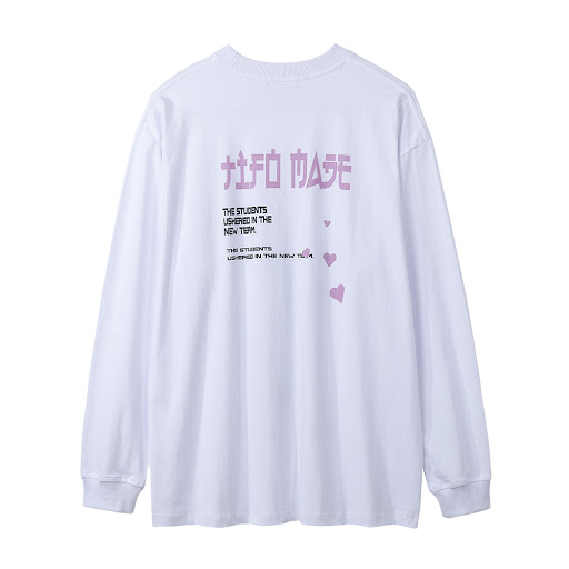 Title 6, Portrait Heart Shape Printed Long Sleeve Mens ...