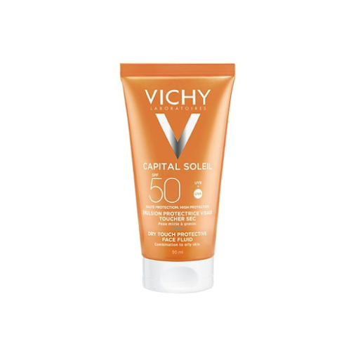 Kem Chống Nắng Vichy Không Gây Nhờn Rít Ideal Soleil Dry Touch SPF 50 Chống Tia UVA + UVB 50ml