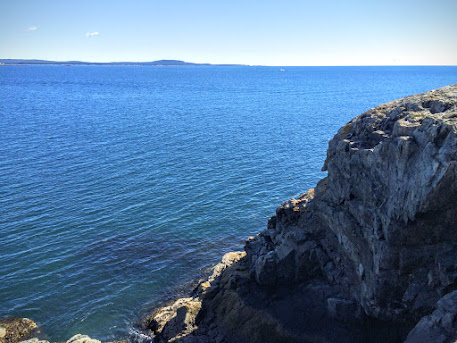 Looking out to sea from near the entrance of Acadia.