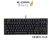 [Mã Elmall5 Giảm 5% Đơn 300K] Bàn Phím Cơ Edra Ek387L Rgb Led 2022 (Swicth, Blue / Brown / Red )