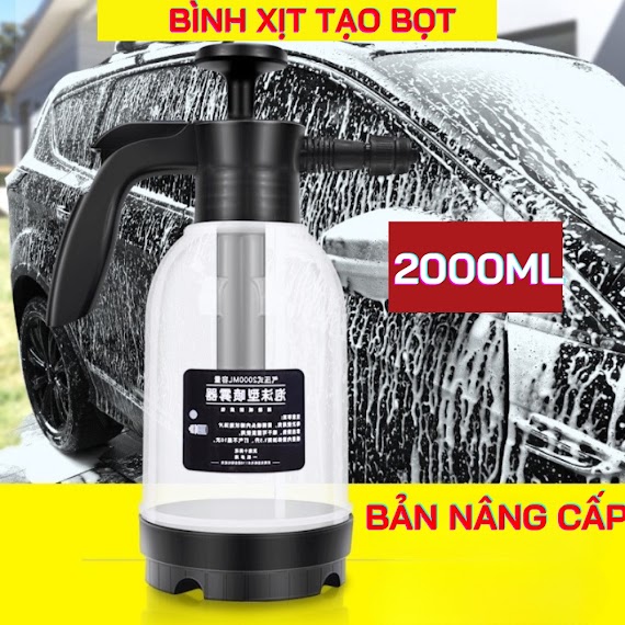 Bình Xịt Tạo Bọt Tuyết Rửa Xe Ô Tô , Xe Máy Bình Tưới Cây Cầm Tay Tiện Dụng Dung Tích 2L - Bột Rửa Xe Không Chạm