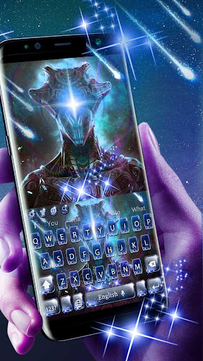Blue starlight alien keyboard theme