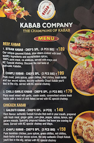 Kabab Company menu 1