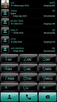 Dialer Theme Gloss Black Green Screenshot