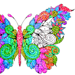 Cover Image of Download Butterfly Glitter Color by Number : Coloring Book 1.0 APK