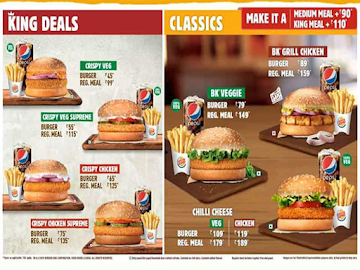 Burger King menu 