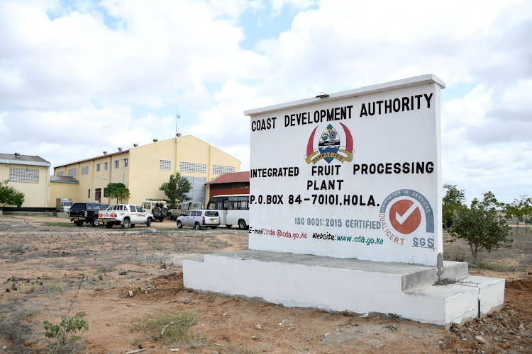 The Hola integrated fruit processing factory which was commissioned by Coast Regional Commissioner John Elungata.