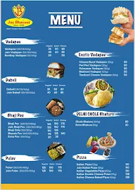 Jay Bhavani Vadapav menu 1