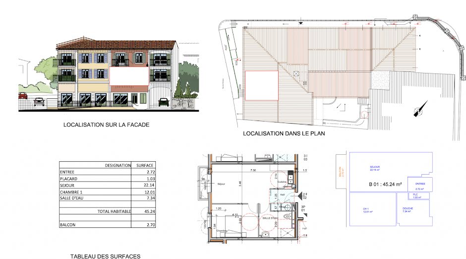 Vente appartement 2 pièces 45.24 m² à Taradeau (83460), 188 000 €