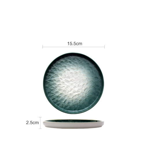 Title 4, Gradient Emerald Steak Plate Stone Pattern Past...