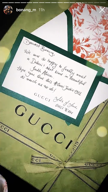 Bonang's Dubai vacay: Her special gift from Gucci.