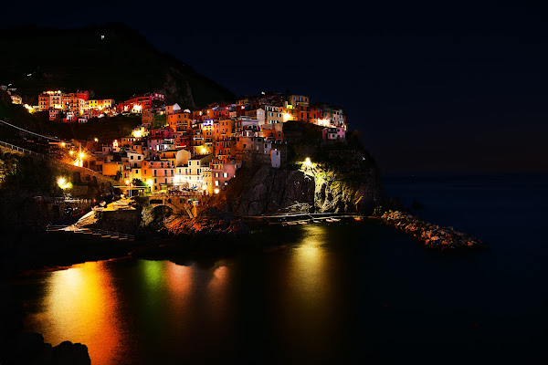 Manarola di notte di BASTET-Clara