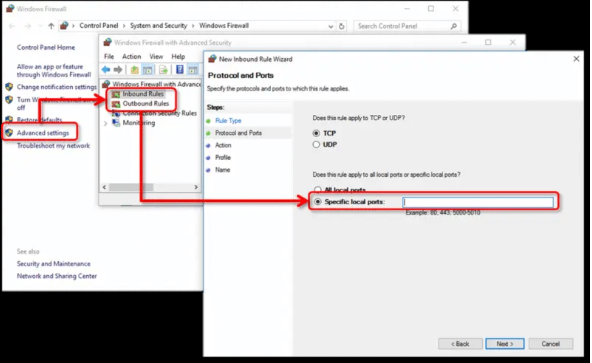 Verify Firewall & Antivirus Ports