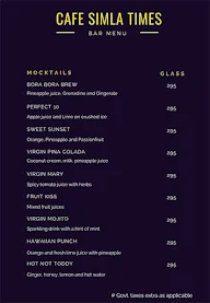 Cafe Simla Times menu 1