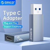 Thiết Bị Chuyển Đổi Orico Ah - Ac10 Đầu Usb 3.1 Otg Sang Cổng Type C 10 Gbps Kết Nối Laptop Otg