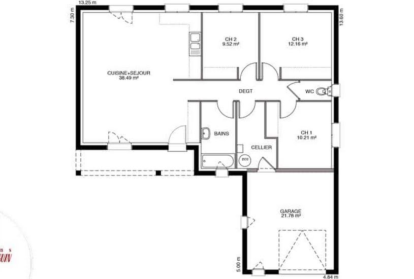  Vente Terrain + Maison - Terrain : 836m² - Maison : 81m² à Torpes (25320) 