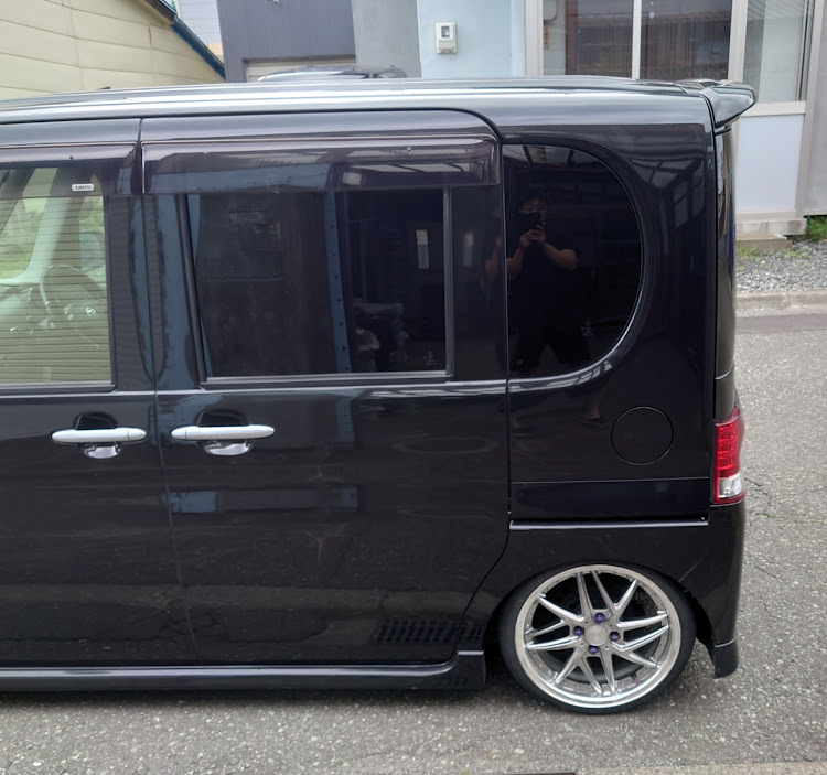 タントカスタムのいつもいいね＆コメントありがとうございます・車高調整・ピンクのバネ・k-ブレイク・車高調交換に関するカスタム事例の投稿画像6枚目