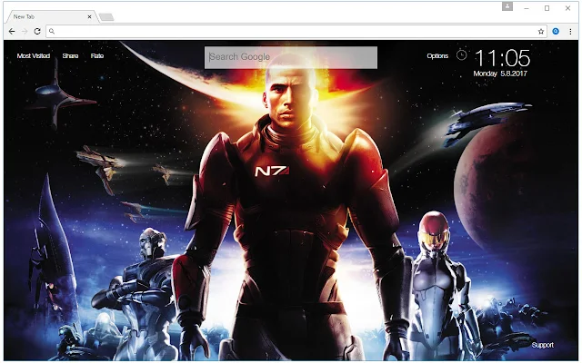 Mass Effect Wallpaper HD New Tab Themes - HD Wallpapers & Backgrounds