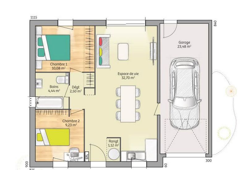  Vente Terrain + Maison - Terrain : 951m² - Maison : 60m² à Quincampoix (76230) 