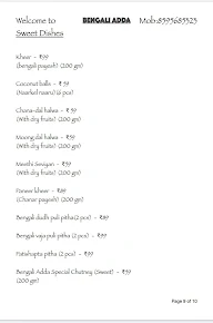 Bengali Adda menu 8