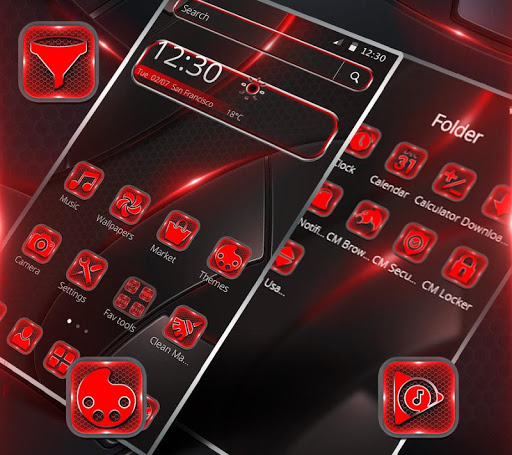 Red And Black Bright Business Theme