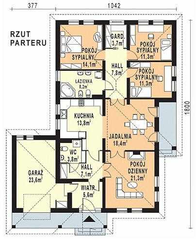 WB-3468 - Rzut parteru