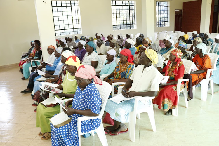 Widows taken through training