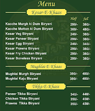 Kesar Biryani Darbar menu 1