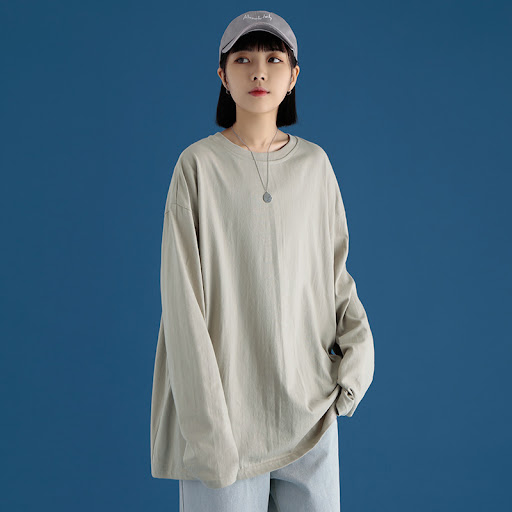 Title 8, Womens Solid Color Long-sleeved T-shirt Plus S...
